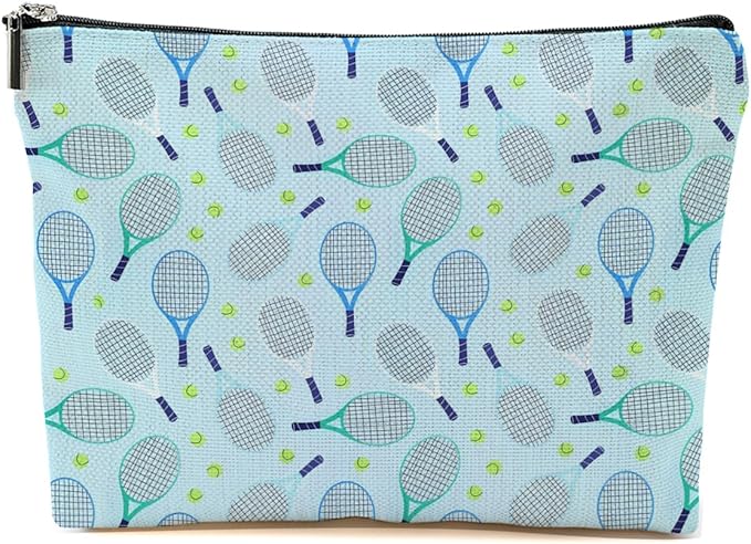 Tennis Gifts, Inspirational Tennis Makeup Bag, Tennis Accessories Tennis Gift Cosmetic Bag Toiletry Bag, Tennis Player Graduation Birthday Gifts for Women Girls Tennis Lovers Sister Girlfriend