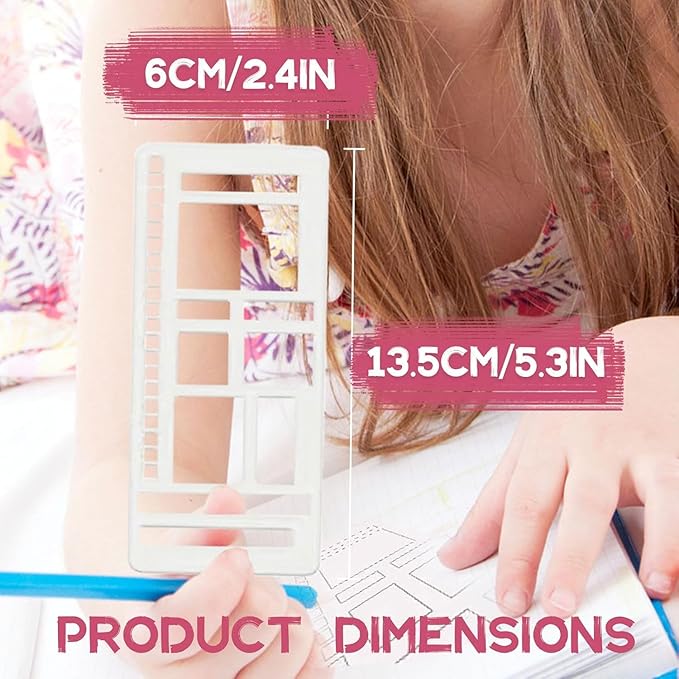 Handmade Flexible Record Template, Planner Stencils Set, Drawing & Lettering Templates for Journaling, Calendar, Scrapbooking & DIY Craft Supplies (Style-A1)