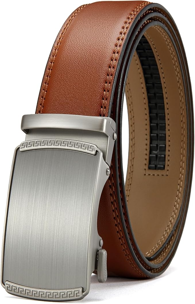 CHAOREN Mens Belt Leather Ratchet Belt - Customizable Fit, Effortless Style (35mm)