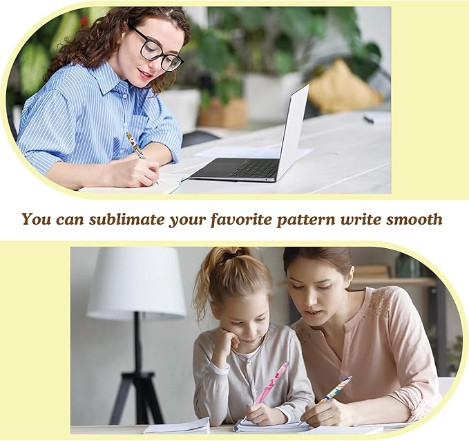 30 Pack Sublimation Pens Blank With Shrink Wrap, No Clip Heat Transfer Sublimation Ballpoint Pen, White Aluminum Personalized Customized Pen for DIY Office School Stationery Supplies