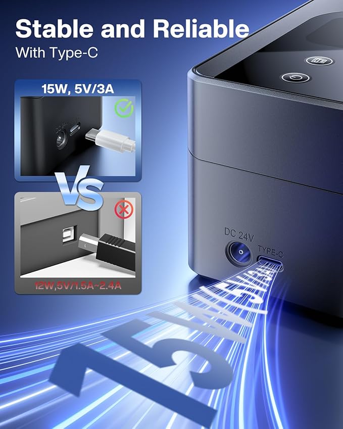 Phomemo Thermal Label Printer Upgraded with Touchable Screen, Shipping Label Printer for Small Business, 4x6 Wireless Thermal Label Printers for Shipping Package, Compatible with Amazon, Shopify, USPS