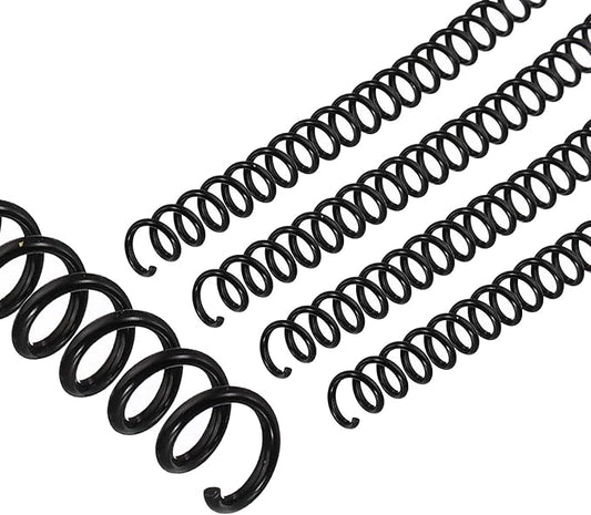 PATIKIL 6mm(1/4") Plastic Spiral Binding Coils, 20 Pcs Binding Spirals 30 Sheet Capacity 4:1 Pitch Binding Spirals for Binding Paper Sheets, Black