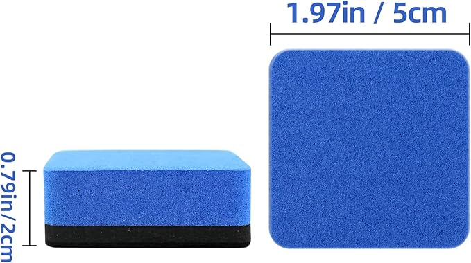 Dry Erase Eraser,12 Pack Magnetic Whiteboard Erasers,Small Dry Erase Board Erasers for Classroom, Home, and Office(12pcs-Square)