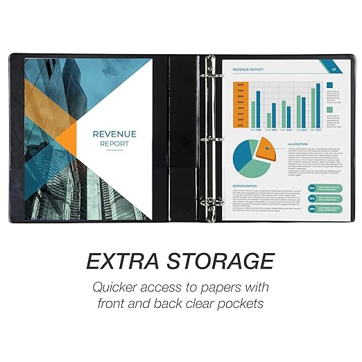 Samsill Economy 1.5 Inch 3 Ring Binder Bulk Pallet, Made in The USA, Round Ring Binder, Customizable Clear View Cover, Black, Pallet of 720 Binders in 60 Cartons