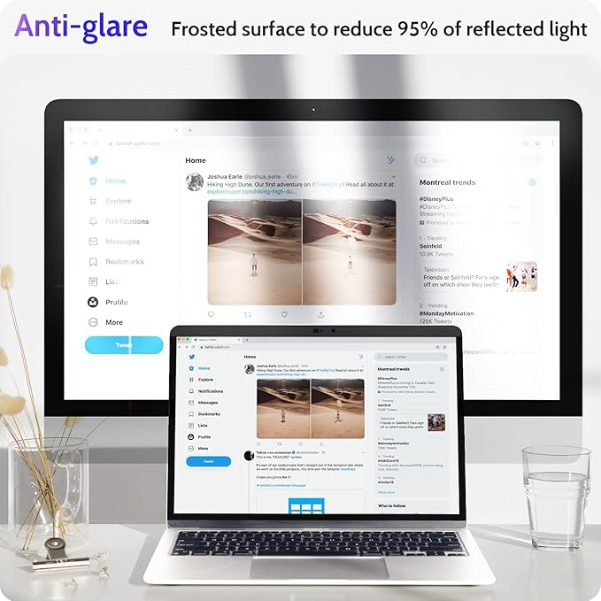 Magnetic Privacy Screen for MacBook Pro 15 Inch (2016-2019), Removable Anti Blue Light Glare Peep Filter Black out Screen Protector for Mac 15In Laptop Model (A1707, A1990)