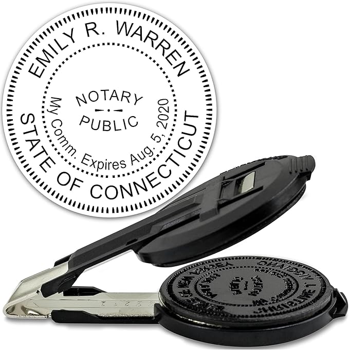 MaxMark Insert Only for Notary Seal Round Embosser for Connecticut State