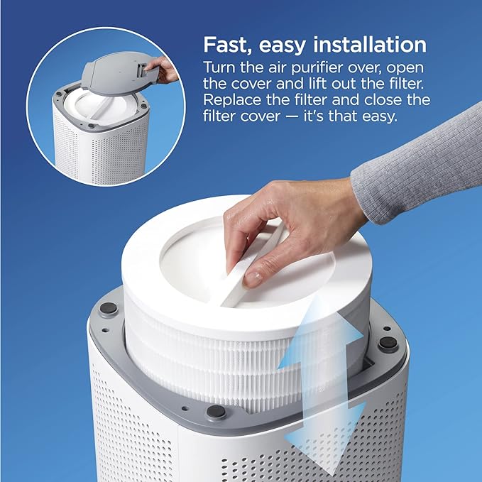 Clorox HEPA Air Purifiers for Home, True HEPA Filter, Medium Rooms Up to 1,500 Sq Ft, Removes 99.9% of Mold, Viruses, Wildfire Smoke, Allergens, Pet Allergies, Dust, AUTO Mode, Whisper Quiet