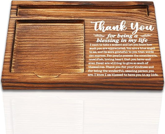 Thank You Gifts for Coworker Mentor Teacher Nurse, Appreciation Gifts for Social Worker, Going Away Gift Retirement Gift for Coworker Boss Office Decor Self-Stick Note Pad Holders-DW04