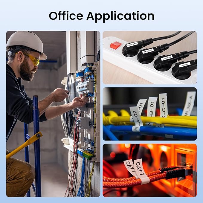 TZe-FX231 Flexible ID Laminated Cable Wire Labels 12mm 0.47 Laminated White Compatible with Brother P-Touch for Wire Wrapping and Flagging, 26.2FT/8M for PT-D210/D400/D600/H110 Label Makers