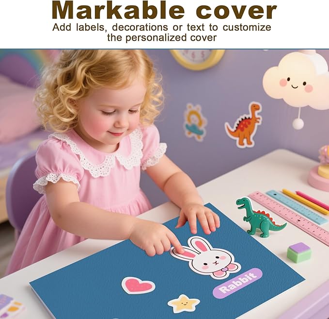 Folders with Pockets, LAYZZ 60 Pack Paper Pocket Folders, 2 Pocket File folders Fits Letter Size Paper, for School Office and Home (Blue)