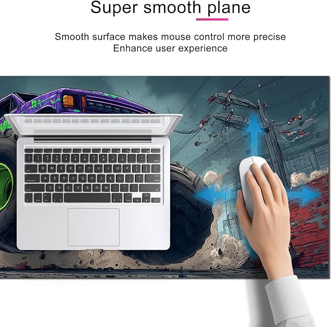 HOMETITUT Truck Gaming Mouse Pad XL Desk Pad 31.5 x 11.8 Inch Large Extended Keyboard Mat Computer Non Slip Waterproof Desk Mat for Office Gamer Accessories Home Setup