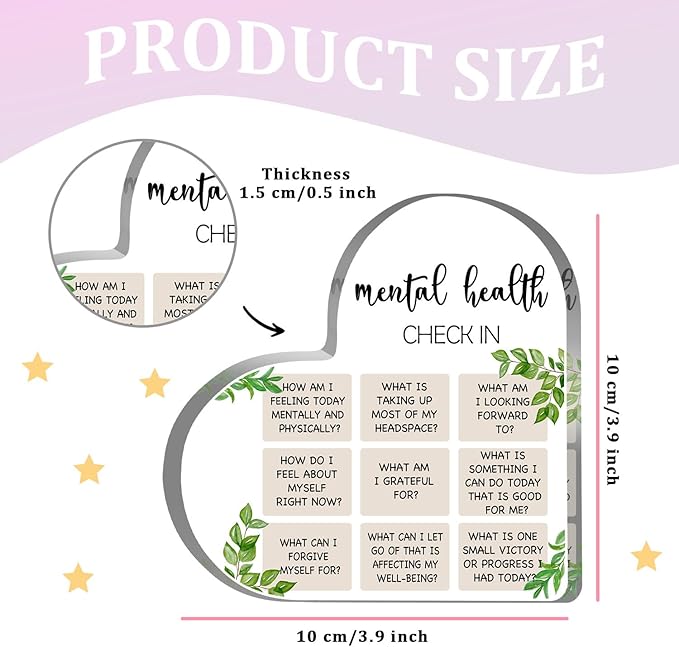 Psychotherapy Office Art Decor, School Therapist Painting Acrylic Heart Gift Psychologist Office Psych Quotes Decorations for Counselor Office Decor, Therapy Anxiety, Counselling Anxiety CBT Counselor