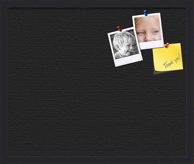 PinPix 24x20 Inch Cork Bulletin Board. This Decorative Framed Pin Board Comes with Desert Pastel Design and a Satin Black Frame. Ideal for Home Office Decor or Message Board (PinPix-1815)