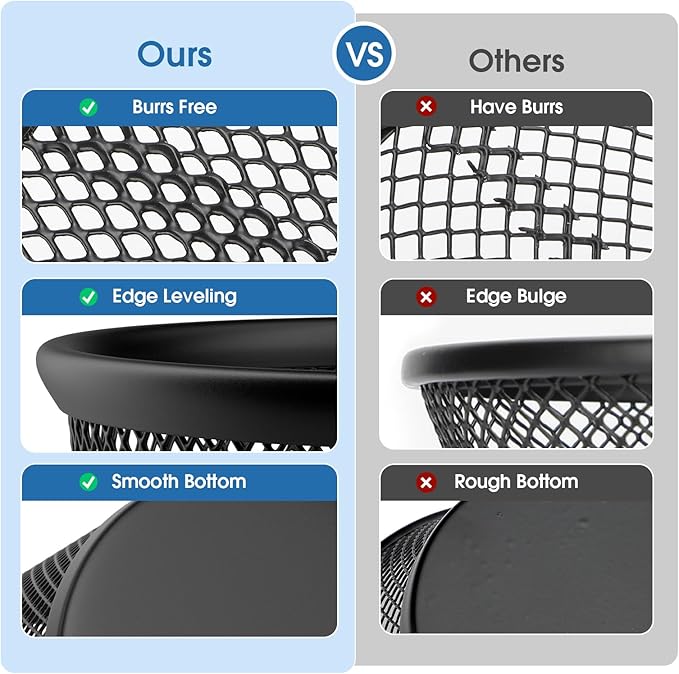 MaxGear Pen Holder for Desk, Premium Mesh Metal Pencil Holder Pen Cup Marker Organizer Makeup Brush Holders, Desk Accessories & Workspace Organizers for Home, School & Office, 5.4’’, 2 Pack