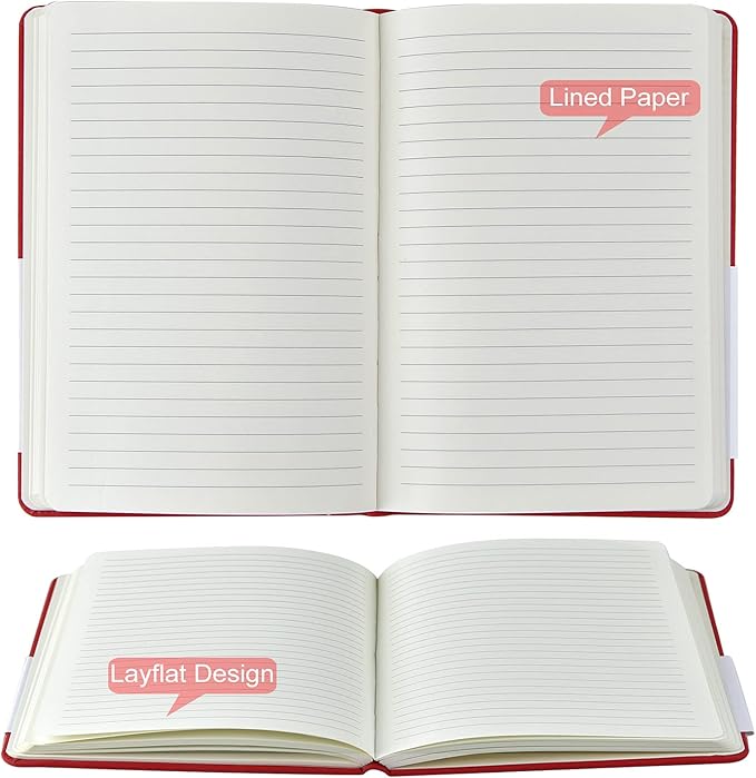 Coopay 48 Pack A5 Journal Notebooks Bulk, 160 Pages, 100GSM Thick Paper, 8.3 x 5.5 inch Hardcover Lined Leather Journals for Writing Office School Business,Bulk Notebook for Work Men Women (6 Colors)