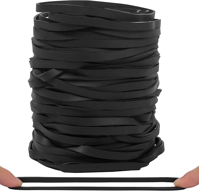 Rubber Bands 70Pcs size#69 Big black rubber band Elastic Band rubber bands office supplies (5.9" x 0.24")