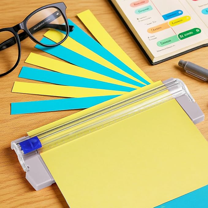 Mini Paper Cutter, Straight Small Paper Trimmer with Side Ruler for Scrapbooking Craft, Paper, Coupon, Label, Cardstock