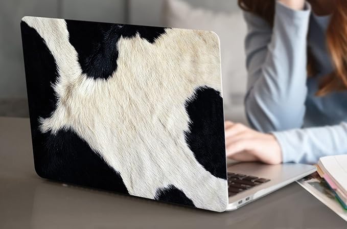 Compatible with MacBook Pro 13 Inch Case M2/M1 2025 2022-2017 A2338 A2289 A2251 A2159 A1989 A1706 A1708 Plastic Hard Shell Case&Keyboard Skin&Mac OS Keyboard Sticker (Cow Hair)