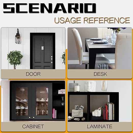 GSCIT Club Black Edge Banding, 1 1/2 Inch x 100ft Melamine With Hot Melt Adhesive Preglued Cabinet Flexible Black Veneer Edging