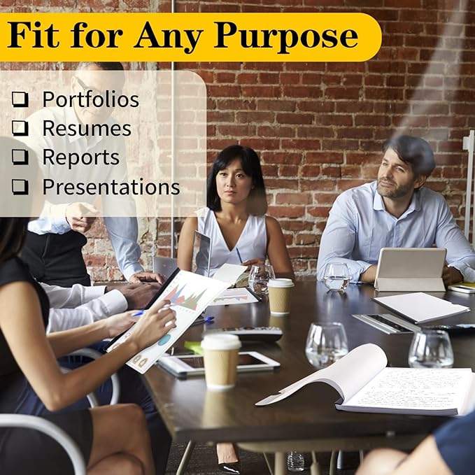 Report Covers with Sliding Bar, Clear Report Covers for A4 and Letter Size Paper, Resume Covers Presentation Folders File Document Binder for School Business, 70 Sheet Capacity