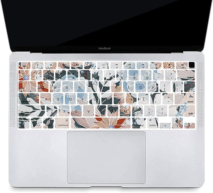 Case Compatible with MacBook Pro 13 Inch 2015 2014 2013 2012 Model A1502 & A1425, Plastic Hard Shell Protective Case with Keyboard Cover for Mac Pro Retina 13 Old Version - Embroidered Flower