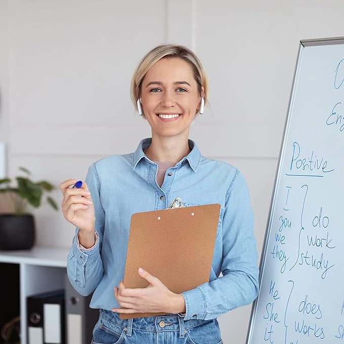 3 Clipboards, Legal Size Clipboard, 9" x 15.5" Clipboard, Clip Board with Metal Clip, Long clipboard, Large Sturdy Clip, Heavy Duty high Capacity Durable Wooden clipboard, Smooth Writing Surface