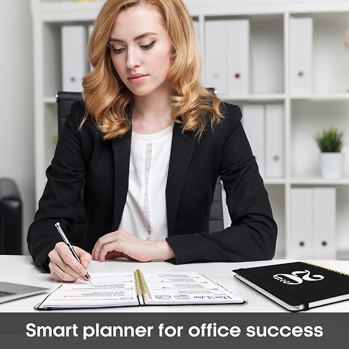 2026 Planner, Weekly and Monthly Calender Planner, Jan 2026 to Dec 2026, Hardcover 2026 Calendar Planner Book with Tabs & Inner Pocket, Office Home School Supplies for Women & Men - A5 (6.3" x 8.5"), Black