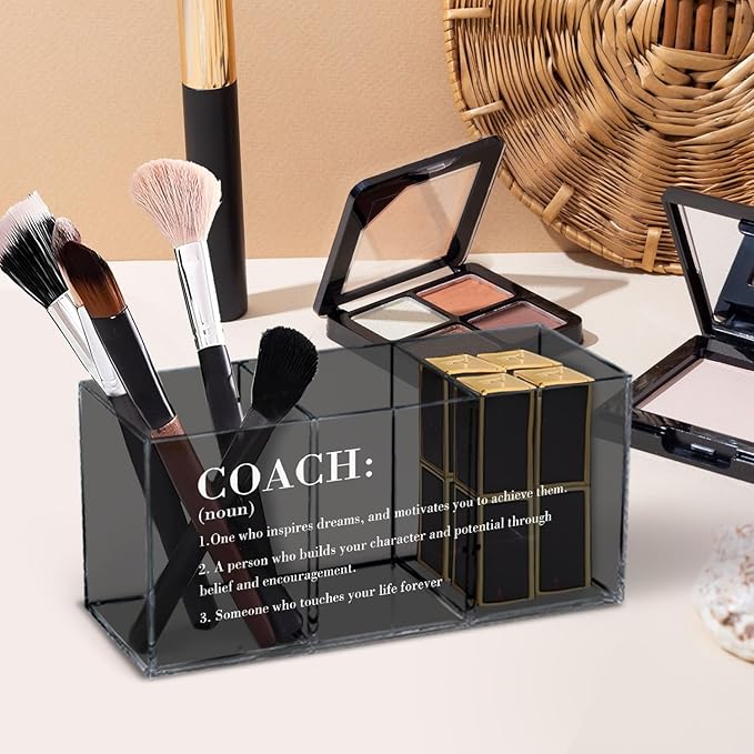 Coach Gifts Pen Holder for Desk, Coach Gifts for Women Men Pencil Holder, Best Coach Gifts, Coach Definition Acrylic Pen Pencil Holder Organizer for Home Office Desk Accessories