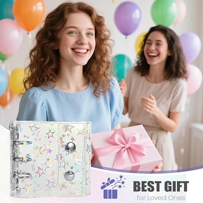 Clear Binder Small - Photocard Collecting Notebook | Sealing Sticker Notebook | for Journal Cards Receipts Tickets Small Accessories Students Teachers Office Professionals Administrative Staff School