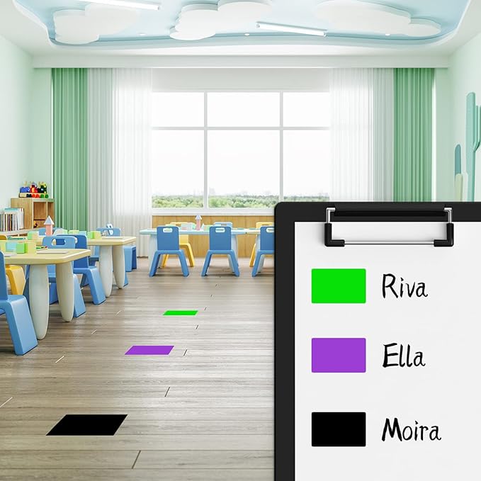 Rectangle Labels Sticker 3×5 Inch Vinyl Floor Stickers Color Coding Name Tags Roll Removable 200 PCS, Green