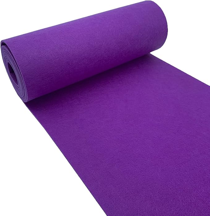 aufodara Felt Fabric 11.8 x 98.4 inch Craft Felt Fabric Roll, Felt 3mm Thick for Felt Table Mats DIY Arts & Crafts Patchwork Sewing Decorations (Purple)