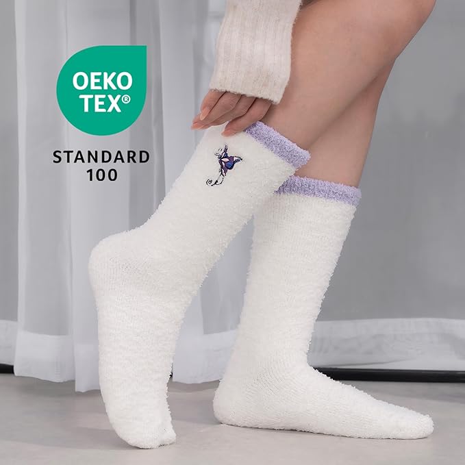 CoolMate GLOBAL Fuzzy Socks for Women Gift Box, Cozy, Soft, Comfy & Cloud-Like Socks, Plush, Durable for Spa, Home