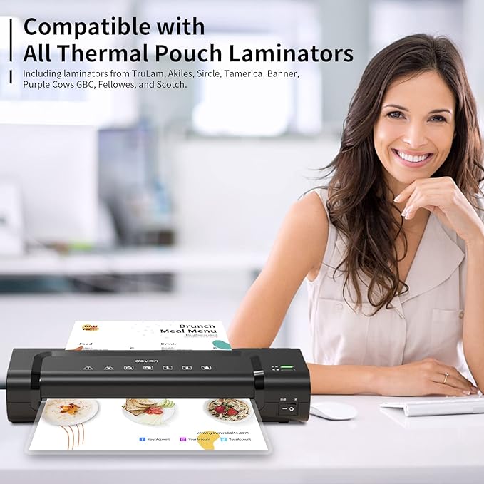 5 mil Thermal Laminating Sheets 100 Packs, 9” x 11.5” Clear Laminating Pouches Holds 8.5 x 11 Inch Sheet, Letter Size Lamination Paper for Laminator - Rounded Corner