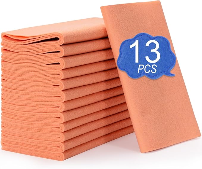 XSEINO 13 Rolls Pink Orange Felt Fabric,8"x35"(20.5x90cm) 1.4mm Thick Soft Felt Fabric Sheet for Crafts,Pink Orange Series Colors Soft Nonwoven Fabric,Fit for Decoration, Sewing, DIY Crafts