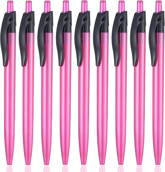 Retractable Red Ballpoint Pen for Smooth Writing 1.0mm Medium Pack of 50, Click pens with Comfort grip, Idea for Journaling, Planner, Note Taking Office School Supplies