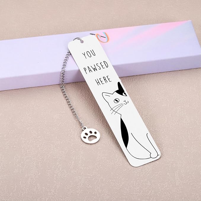 Cat Lover Gifts for Women Men, Cute Bookmarks for Women Girls, Black Cat Gifts for Friends Coworkers, Birthday Gifts for Cat Lovers, Reading Accessories for Book Lovers, Bookish Gifts for Book Club