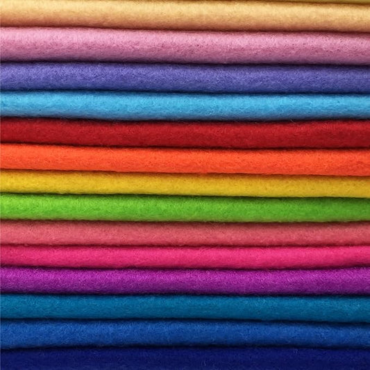 flic-flac 28pcs 8 x 8 inches (20cmx20cm) 1.4mm Thick Soft Felt Fabric Sheet Assorted Color Felt Pack DIY Craft Sewing Squares Nonwoven Patchwork