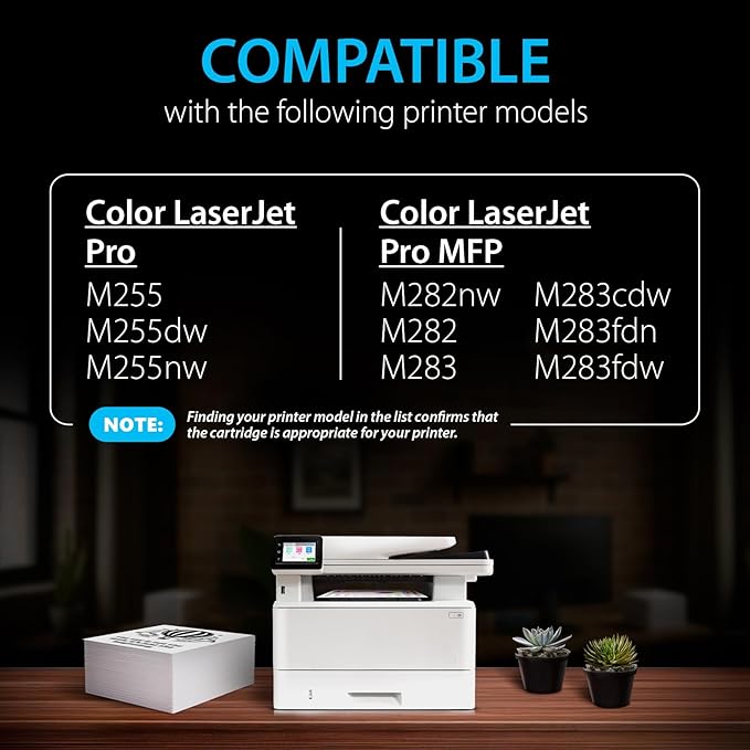 Smart Ink Compatible 206A Toner Cartridge Replacement for HP 206A Toner Cartridges (3 Color Combo Pack) 206X with Chip to use with Color Laserjet Pro MFP M283fdw M283cdw Laserjet Pro M255dw M255nw