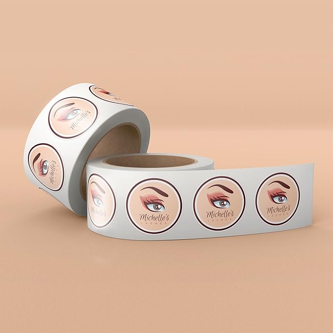 Custom Sticker Roll Labels — Logo Stickers Customized Labels — Custom Stickers for Business Logo (Circle)