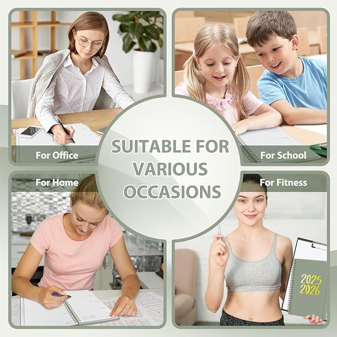 Planner 2025-2026, Monthly and Weekly Calendar Academic Planner (July 2025 - June 2026), Hardcover Planning Agenda Book for Office School Supplies, A5 (6.3" x 8.5")