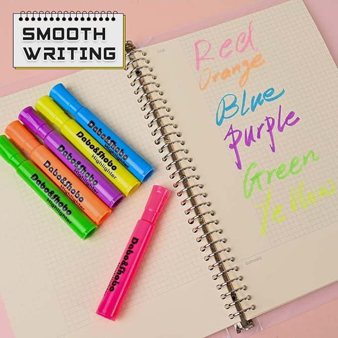 Dabo & Shobo Highlighters Set of 48,Colored Markers And Beautiful Combination Set Liquid Ink Fast Drying And Not Easy To Fade Are Suitable For Classroom, Office And Shop Short Style