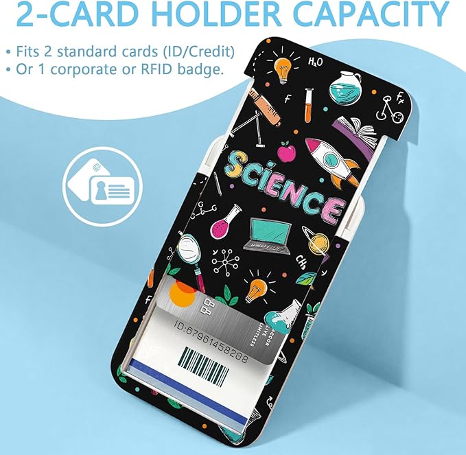 Gctriki Science Teacher Lanyard with ID Holder, Cute ID Badge Holder with Lanyard Badge Reel Retractable, Lanyards for ID Badges Clip Teacher Nurse Retractable Keychain Name Tag Badge Office Gifts