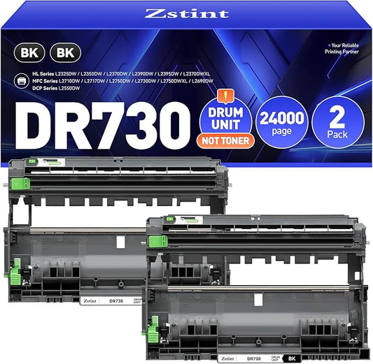 DR730 Drum Unit (Not Toner) 2-Pack Replacement for Brother DR-730 Imaging Drum Compatible MFC-L2710DW MFC-L2750DW HL-L2350DW HL-L2370DW HL-L2395DW HL-L2390DW DCP-L2550DW MFC-L2690DW HL-L2325DW Printer