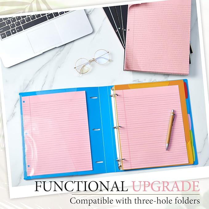 3 Packs 8.5" x 11" Top Spiral Notebook with 3 Hole Punched Legal Pads College Ruled Notepad 50 Sheets Hard Cardboard Paper Wirebound Notepad for Office School Business (Pink)