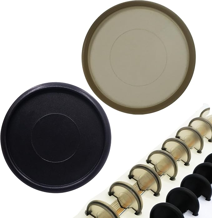 100pcs Discbound Notebook Discs DIY Planner Accessories fits for Tul,Levenger,Arc,Happy Planner,Talia(Black Smoke Black Mixed,0.7inch/18mm)