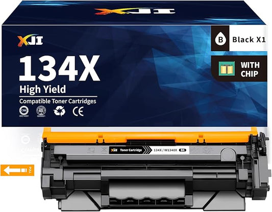 XJI 134X(with Chip) High Yield Compatible Toner Cartridges Replacement for HP 134 X A W1340X 134A W1340A Ink, for Laser Jet M209dw MFP M234dw M234sdn M234sdw Printer Black