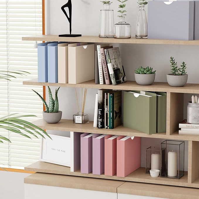 Plastic File Jackets Letter Size,Upgrade Color,12 Pack Manilla Pocket Folders,2 Inch Expanding File Folde for Documents,Heavy Duty Expansion Pocket Files with Straight Cut Tabs,Morandi Color