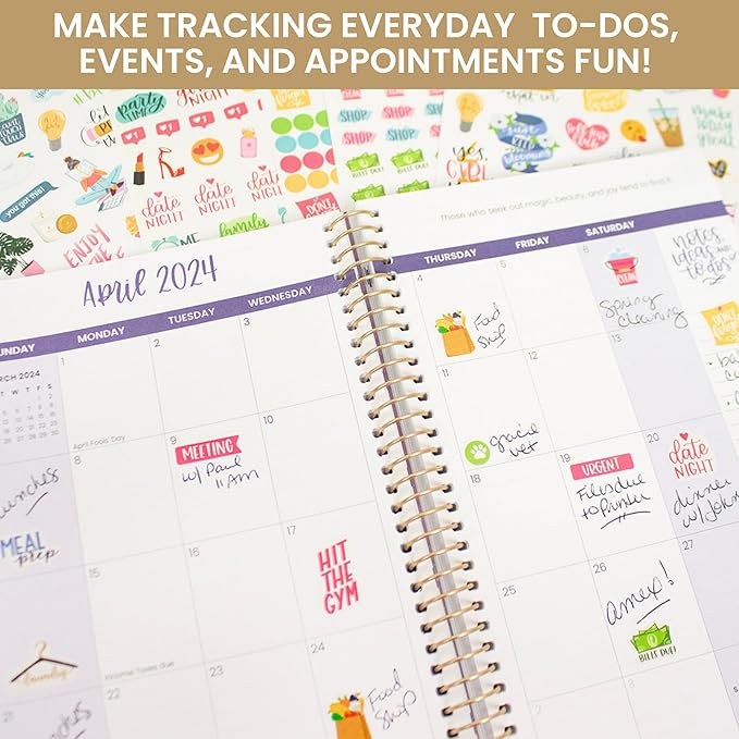 bloom daily planners Productivity Stickers - Variety Sticker Pack - Six Sticker Sheets Per Pack!