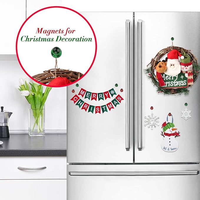 Push Pin Magnets - Tiergrade 60 Pack 7 Assorted Color Strong, Office, Use at Kitchen Home and School Classroom, for Refrigerator Dry Erase Board and Whiteboard.