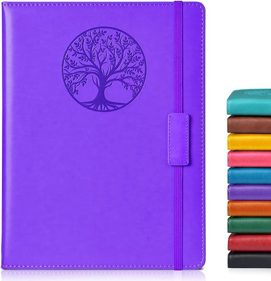 Lined Journal Notebook for Women Men,256 Pages B5 Large Hardcover Leather Journals for Writing,Travel,Business,Work,School,College Ruled Notebooks for Note Taking,Diary Notepad 7.8"×10.2"